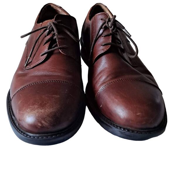 Johnston & Murphy Knowland Shoes Men\'s Size 12W Lace Up Leather Brown Cap Toe main image 6